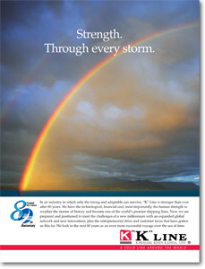"K" Line 80th Anniversary Strength ad 